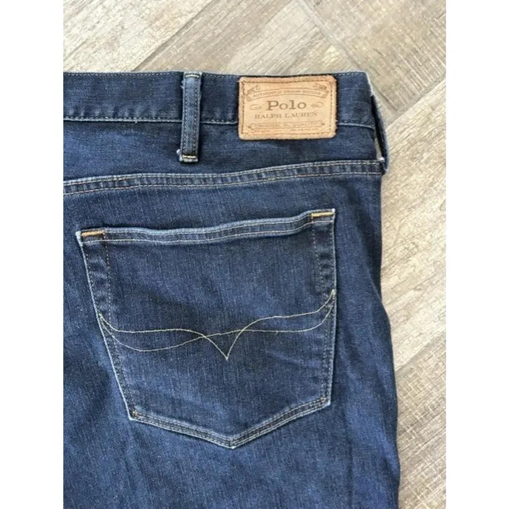 Polo Ralph Lauren Varick Slim Straight Jeans 44x32 Dark Wash Denim Men's Preppy